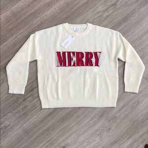 Merry Cream Sweater